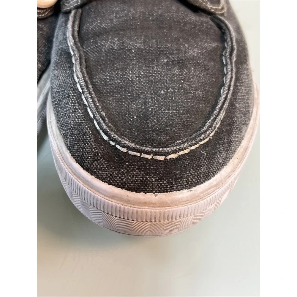 Levis Boat Shoes Men's 10.5 Gray Canvas Casual Deck‎ Sneakers